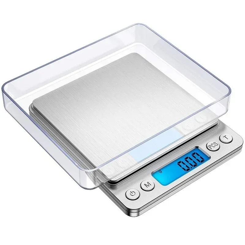 Balance électronique 3000 g / 0,1 g à écran LCD, mini balance numérique pour bijoux et cuisine - Image 1