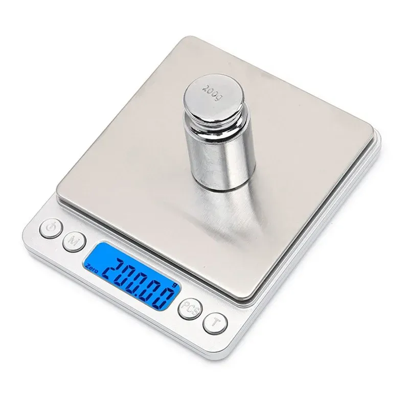 Balance électronique 3000 g / 0,1 g à écran LCD, mini balance numérique pour bijoux et cuisine 3