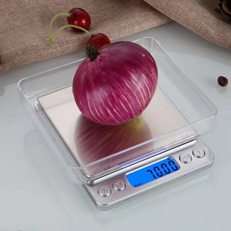 Balance électronique 3000 g / 0,1 g à écran LCD, mini balance numérique pour bijoux et cuisine 6