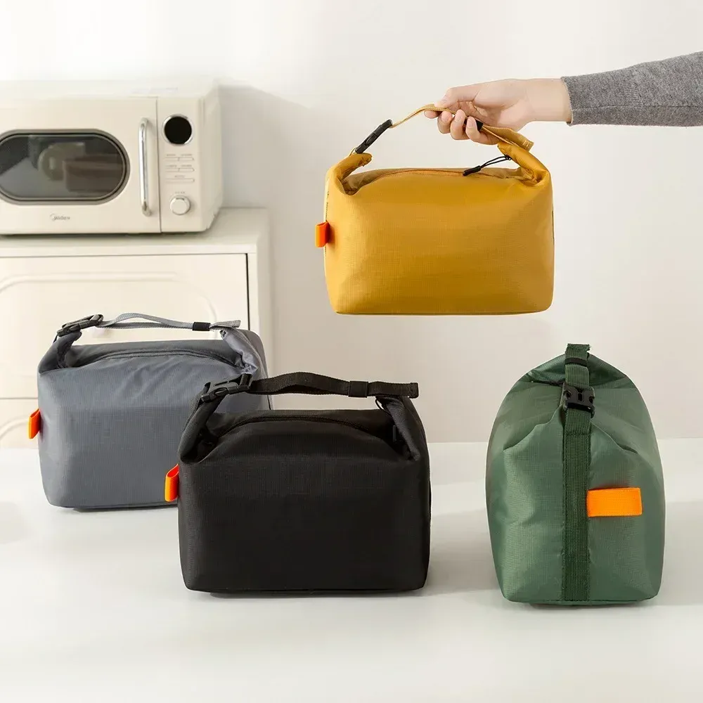Sac isotherme en aluminium pour déjeuner, sac bento portable pour pique-nique et conservation des aliments - Image 1