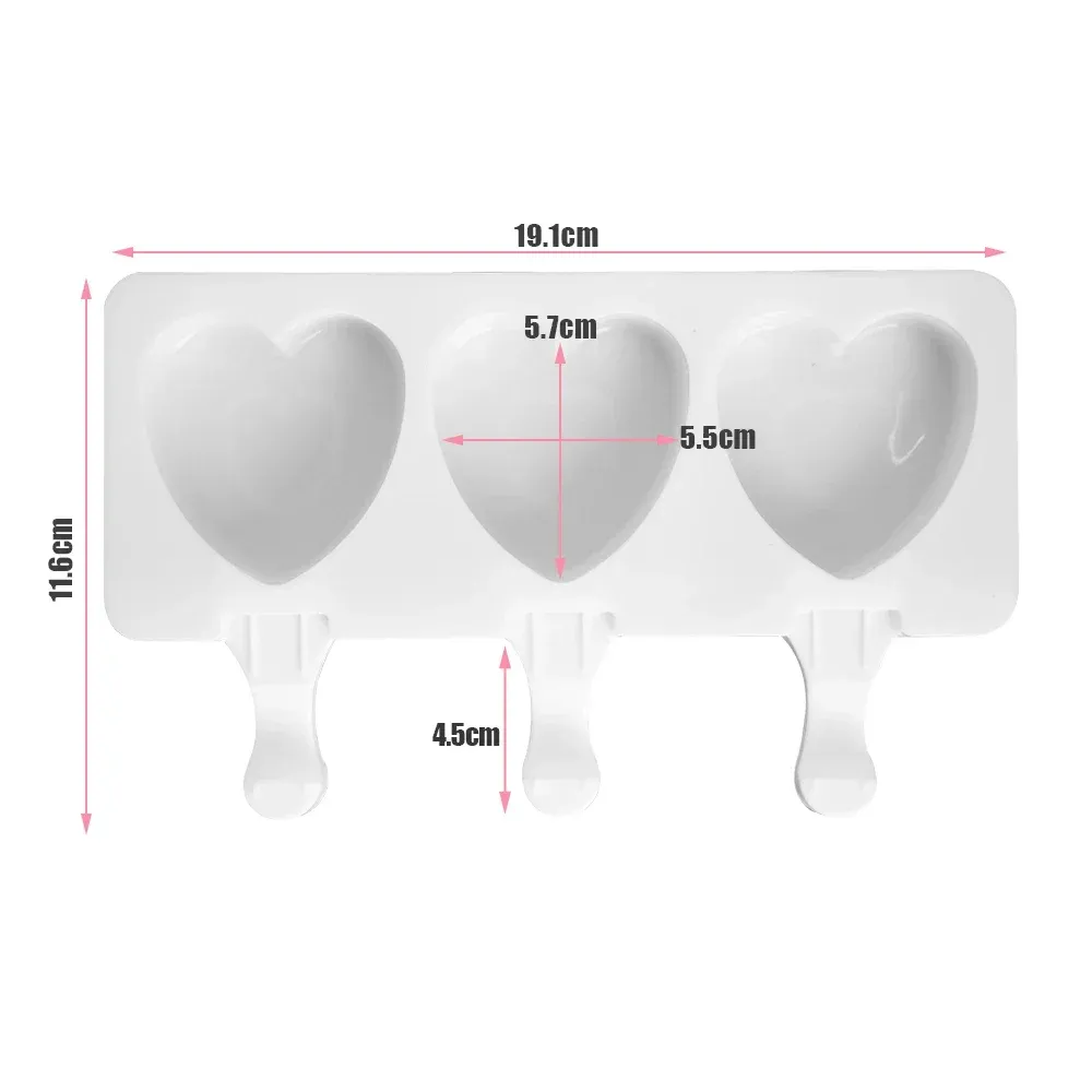 Moule à glace en silicone 8 cavités, moule Magnum en silicone, moule à glaçons DIY pour jus de fruits, plateau à glaçons, moule à bâtonnets glacés, accessoire de pâtisserie 10
