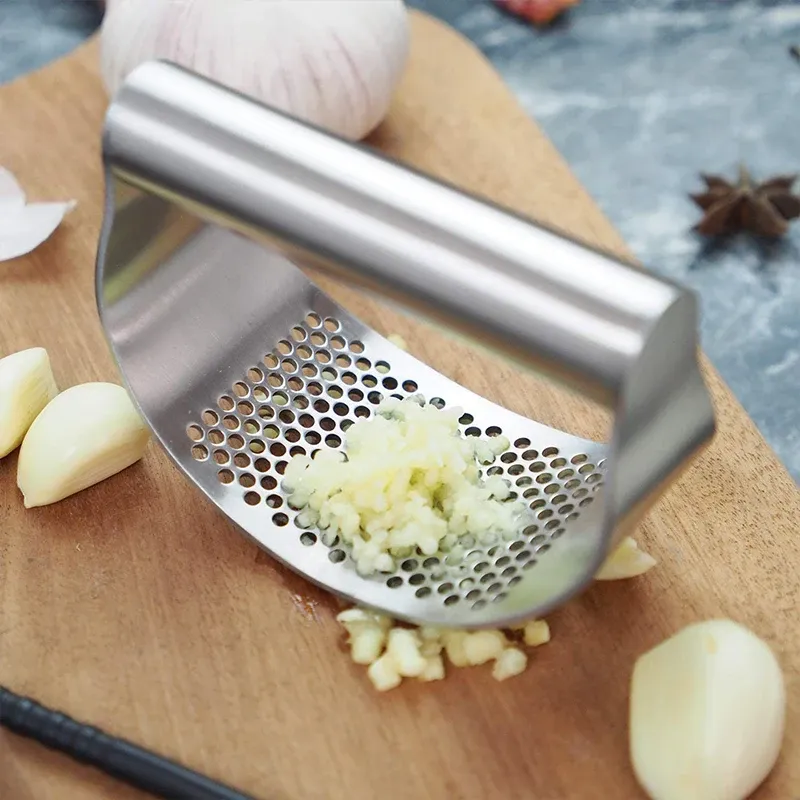 Presse-ail en acier inoxydable, utilisation en cuisine