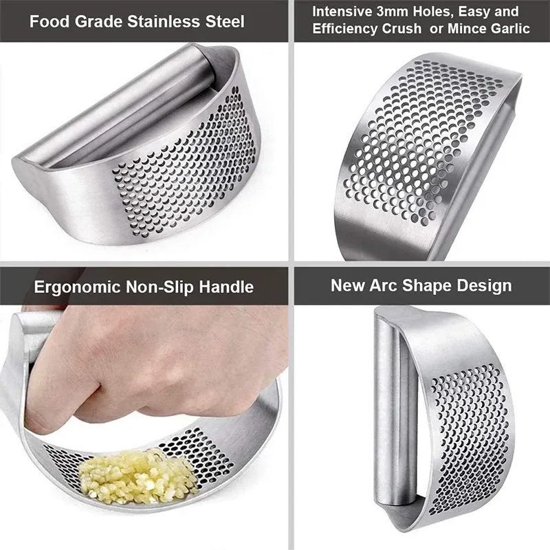 Presse-ail en acier inoxydable, pressage de l'ail