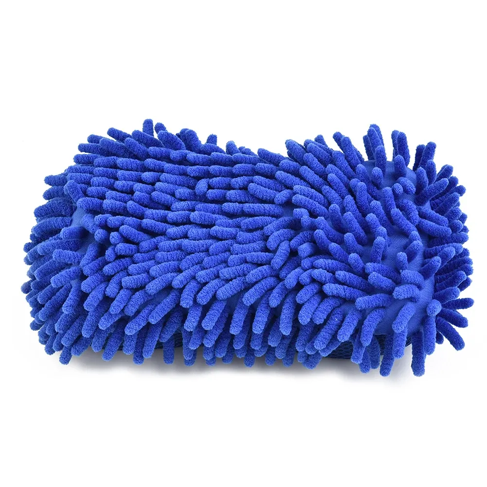 Éponge de lavage pour voiture en microfibre chenille, tampon de nettoyage multifonction pour détailing, 1 pièce 6