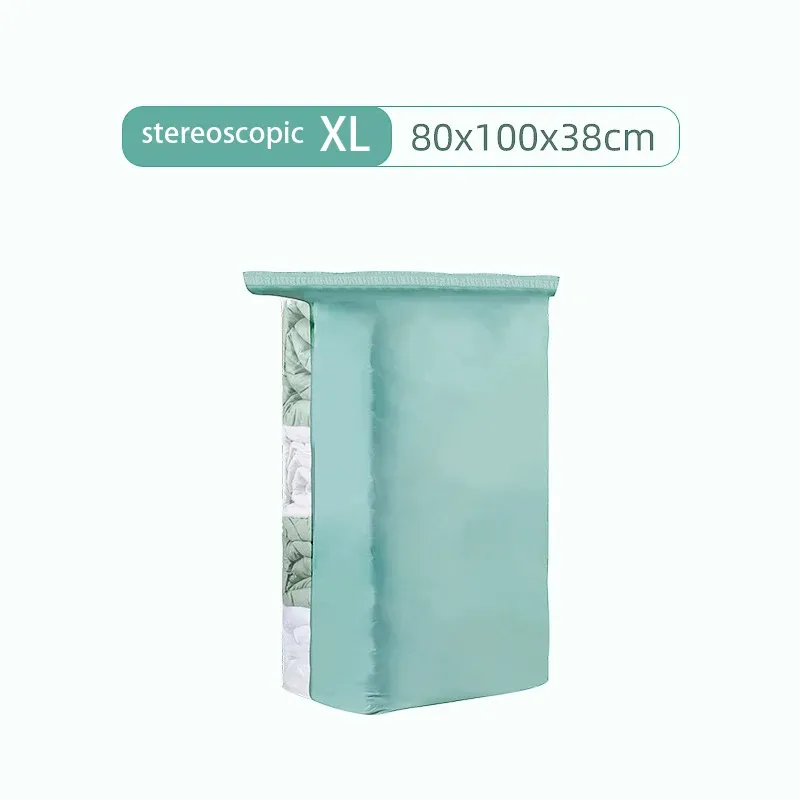 Sac de compression sous vide sans pompe, sac de rangement pour vêtements et couette, sac de voyage tridimensionnel de grande capacité, emballage neutre 10