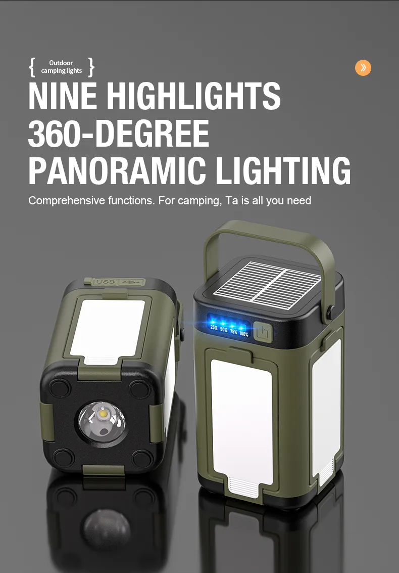 Modes d'éclairage de la lampe de camping
