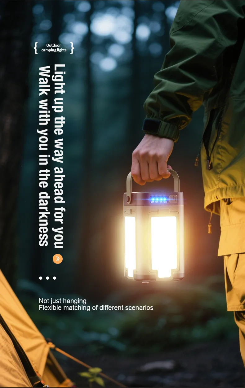 Lampe de camping LED, vue d'ensemble