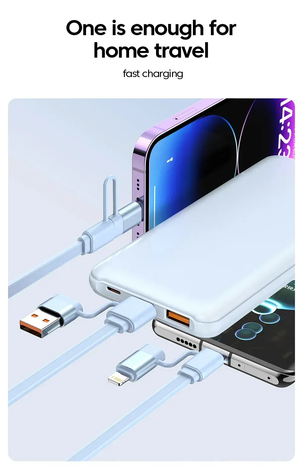 Câble USB Type-C rétractable, en situation
