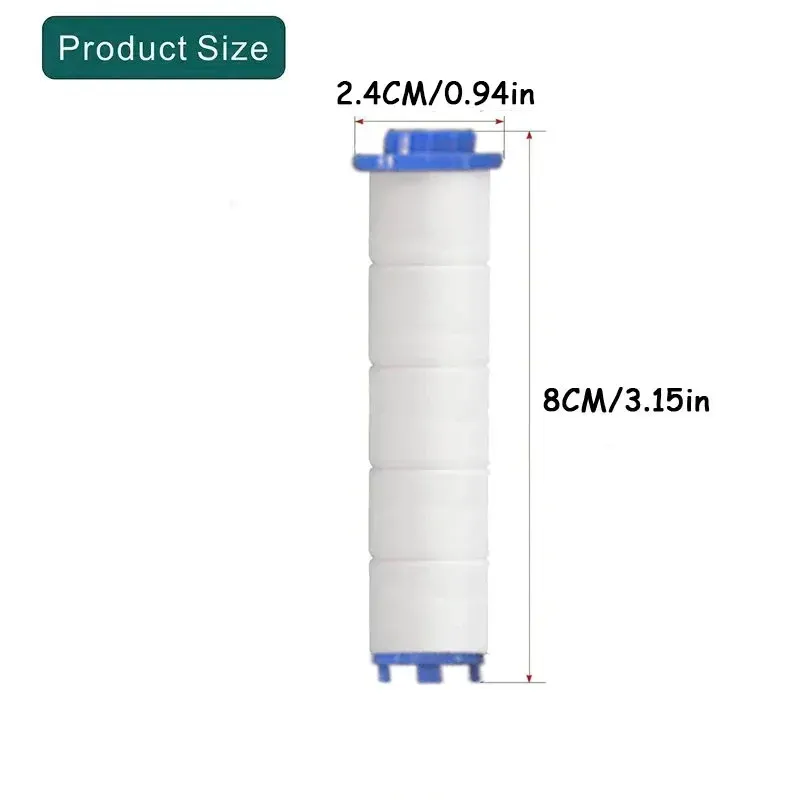 Lot de 10 filtres de rechange pour pommeau de douche, filtration de l'eau pour éliminer le chlore, le fluorure et le calcaire 4