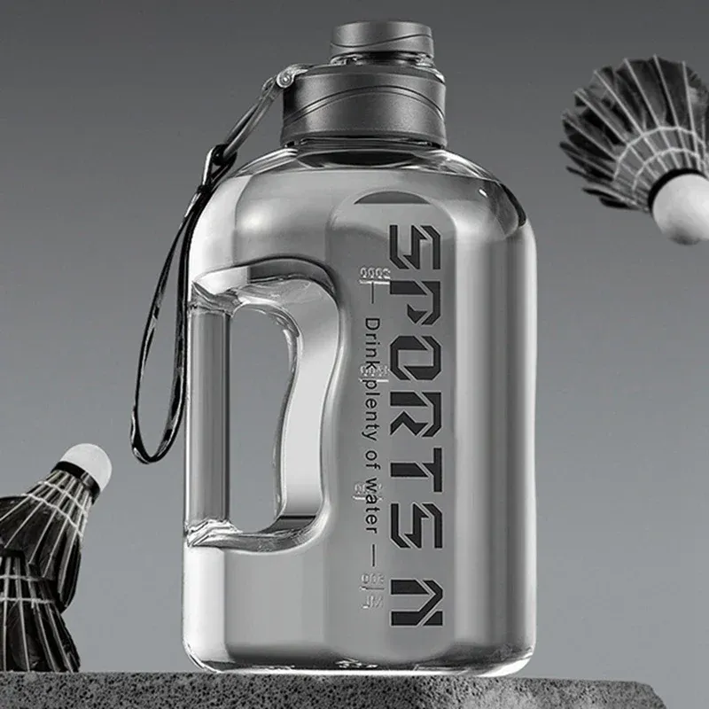 Gourde de grande capacité de 2 litres, bouteille d'eau de sport pour le camping et les voyages, sans BPA 10