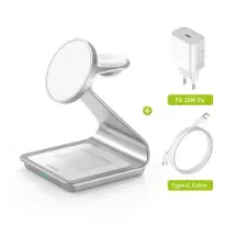 Station de charge sans fil magnétique 3 en 1 pour smartphone, montre et écouteurs TWS 10