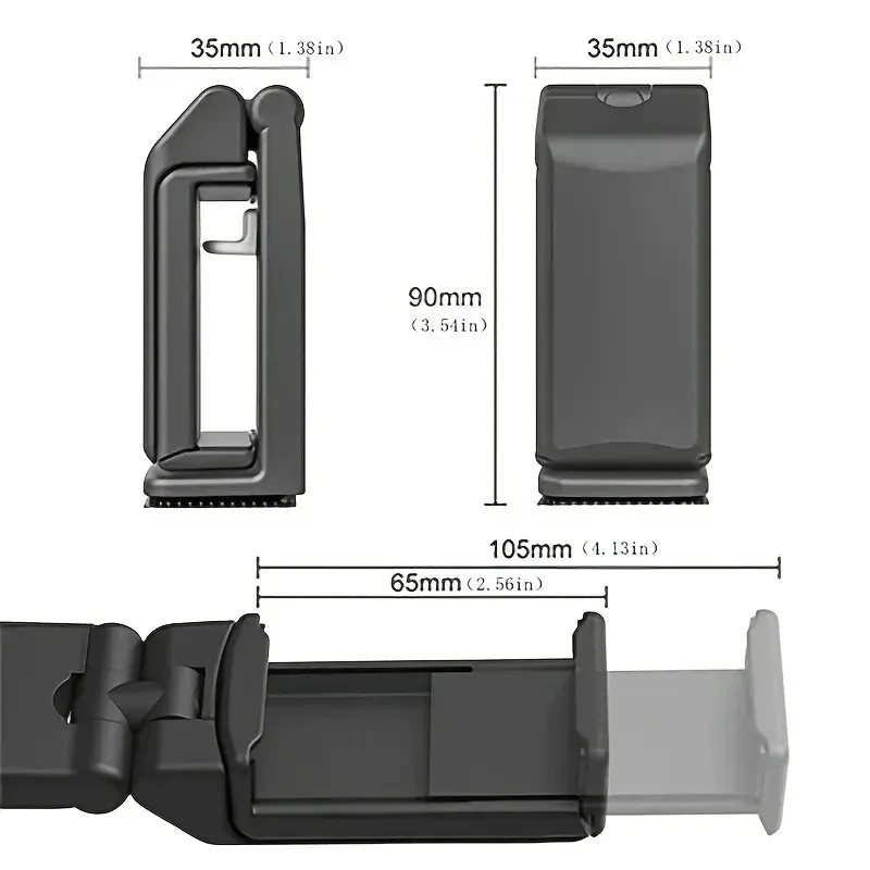 Support de téléphone pour avion pliable et rotatif, pour bureau, selfie et diffusion en direct, avec pince pour siège de train 5