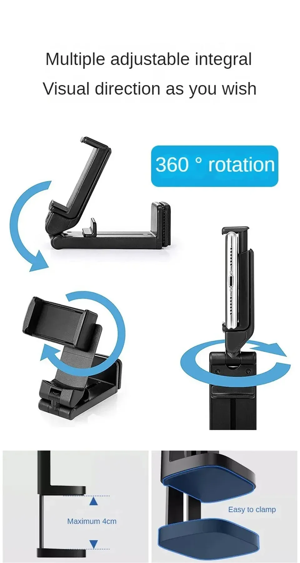Détail du support de téléphone pliable