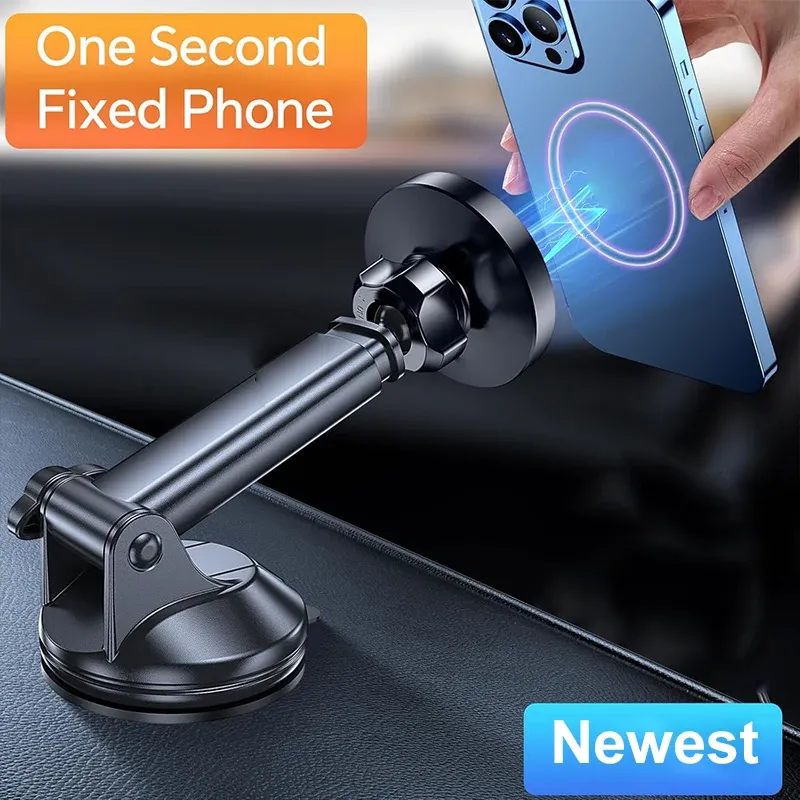UYUXIO Support magnétique sans fil pour voiture avec chargeur 15W, compatible iPhone 16, 15, 14 Pro Max et 12 4