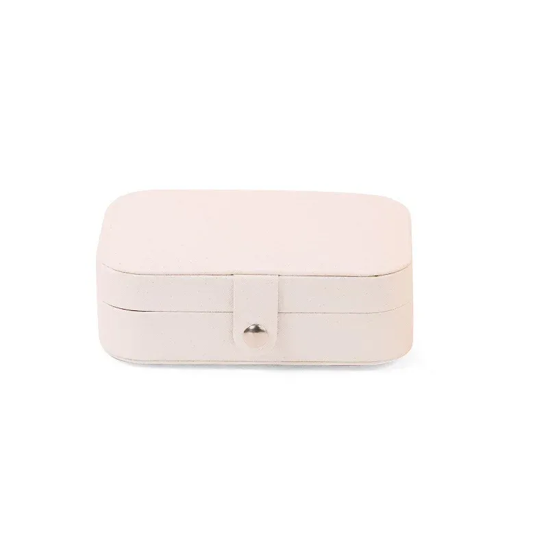 Boîte à bijoux de voyage mini en cuir PU, doublure en velours, rangement pour bagues, boucles d'oreilles et colliers 5