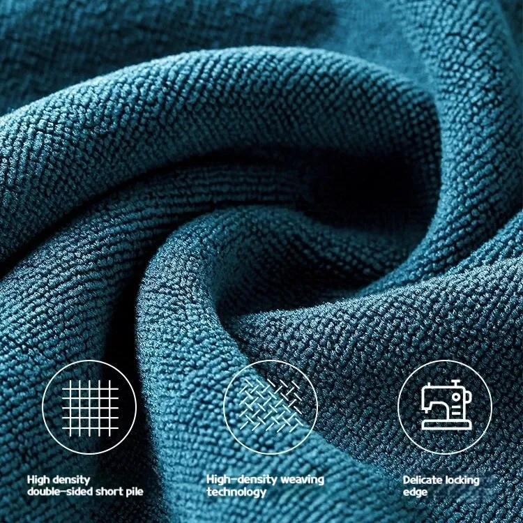 Serviette de lavage pour voiture en microfibre 75 x 35 cm, serviette de nettoyage non pelucheuse, chiffon de séchage ultra doux pour détailing automobile 2
