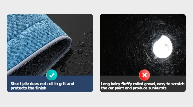 Serviette microfibre pour nettoyage de détails