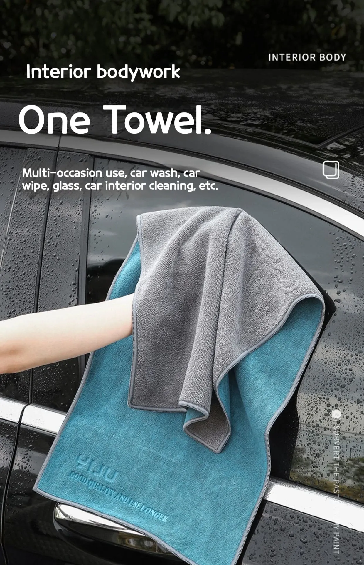 Serviette microfibre pour entretien de carrosserie