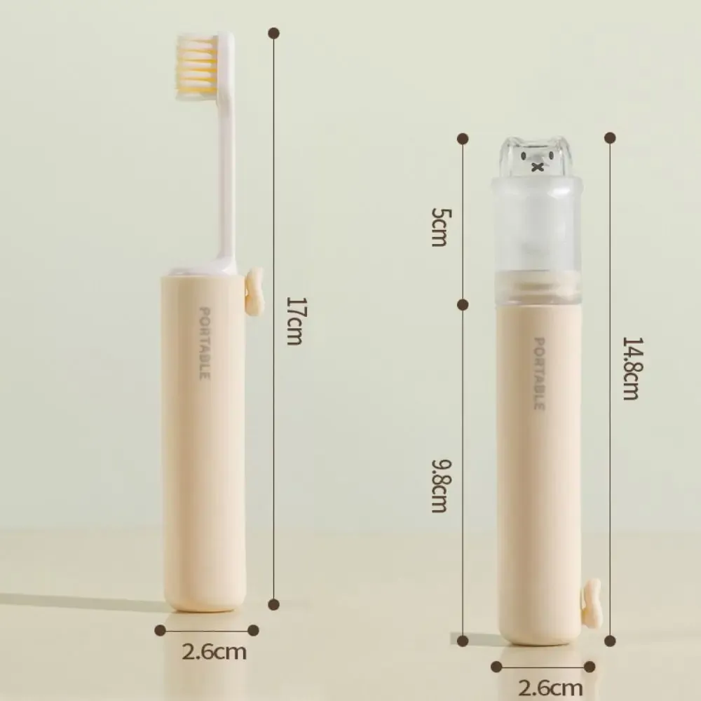 Brosse à dents de voyage 2 en 1 pliable
