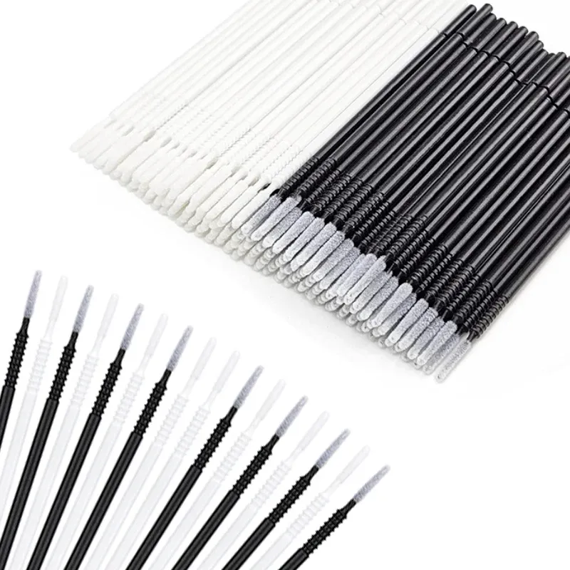 Lot de 100 tampons démaquillants et micro-brosses pour maquillage - Image 1