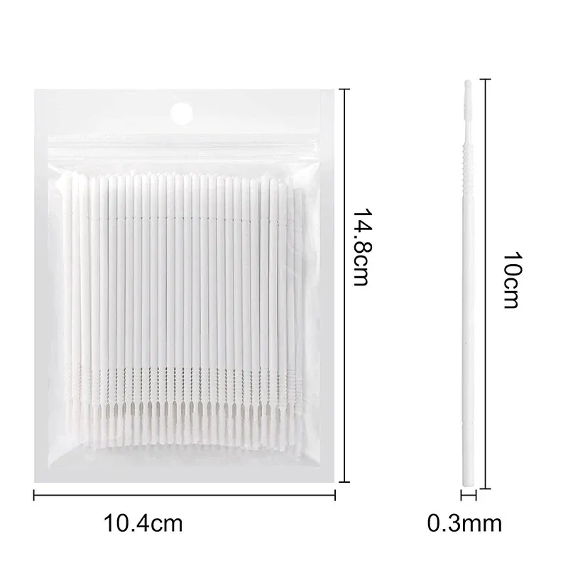Lot de 100 tampons démaquillants et micro-brosses pour maquillage 2