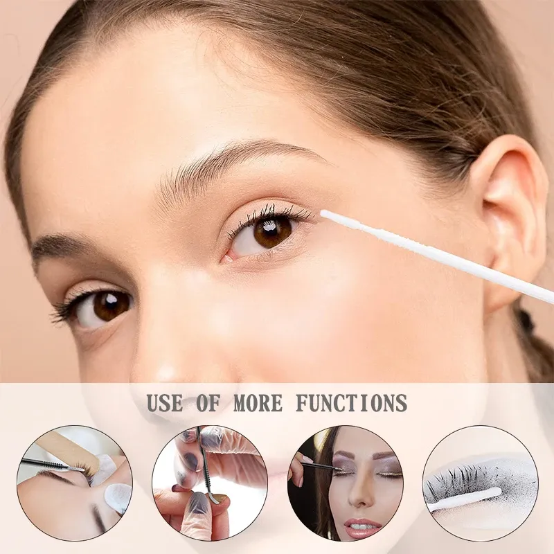 Lot de 100 tampons démaquillants et micro-brosses pour maquillage 4