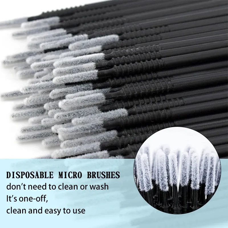 Lot de 100 tampons démaquillants et micro-brosses pour maquillage 5