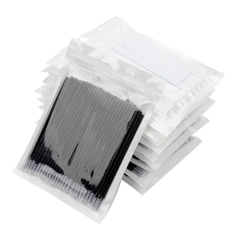 Lot de 100 tampons démaquillants et micro-brosses pour maquillage 6