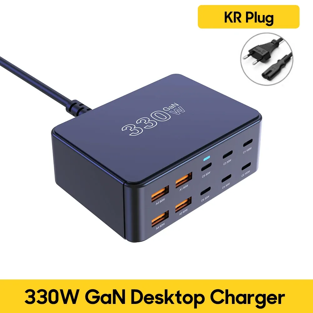 Chargeur USB-C GaN 800 W 100 W PD 3.0 PPS QC 3.0, station de charge rapide multiport pour iPhone 15 et 16, Samsung, MacBook Pro, ordinateurs portables et tablettes 8