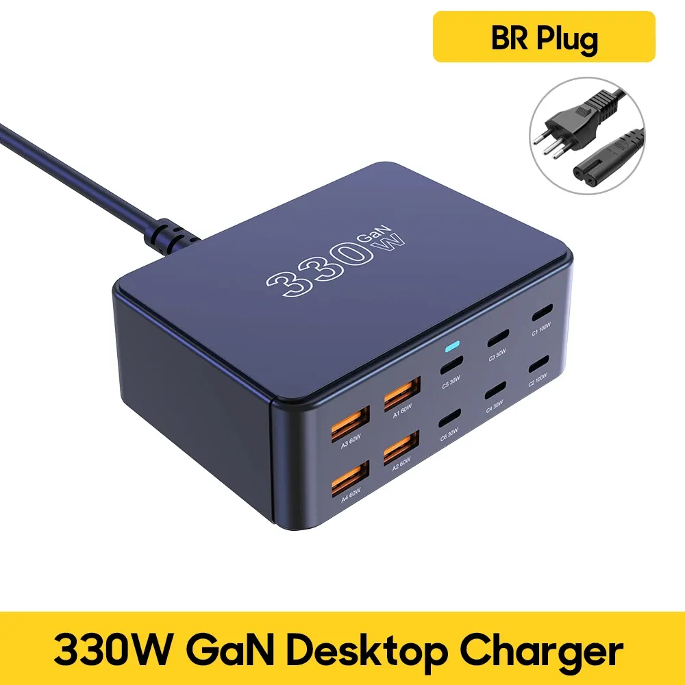 Chargeur USB-C GaN 800 W 100 W PD 3.0 PPS QC 3.0, station de charge rapide multiport pour iPhone 15 et 16, Samsung, MacBook Pro, ordinateurs portables et tablettes 7
