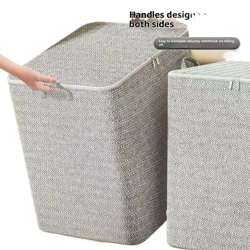 Boîte de rangement pour vêtements de grande taille avec couvercle, grand panier à linge pliable pour bébé 4