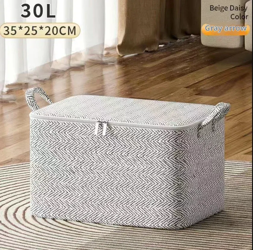 Boîte de rangement pour vêtements de grande taille avec couvercle, grand panier à linge pliable pour bébé 8