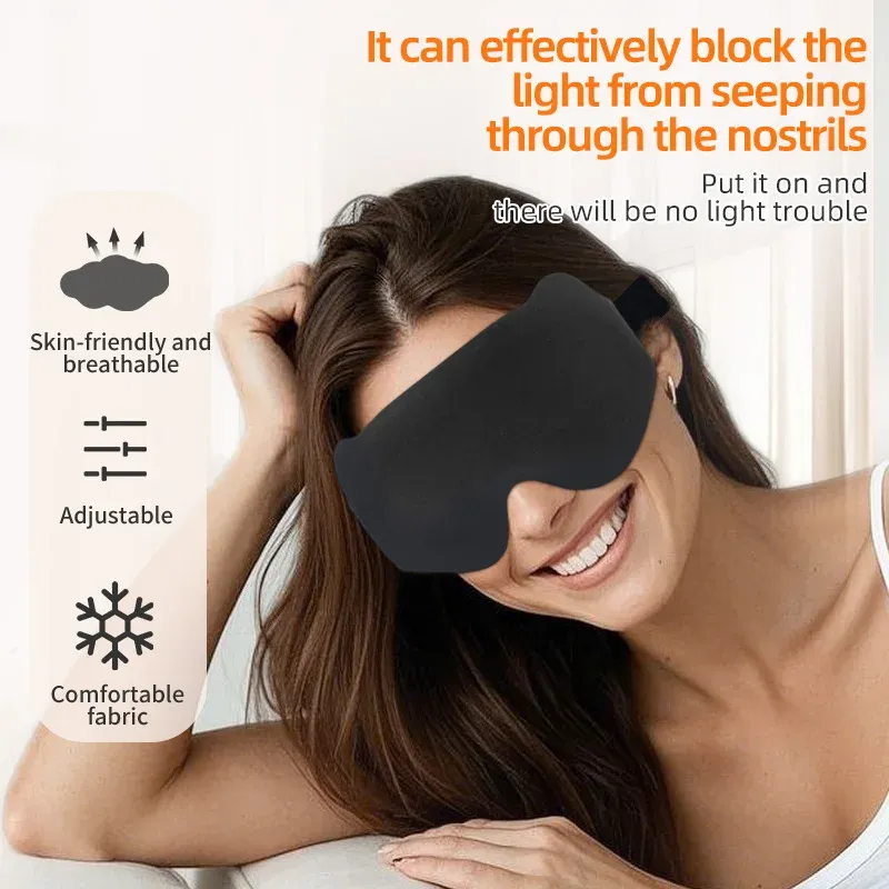 Masque de sommeil 3D léger et portable pour les yeux, idéal pour le voyage 4
