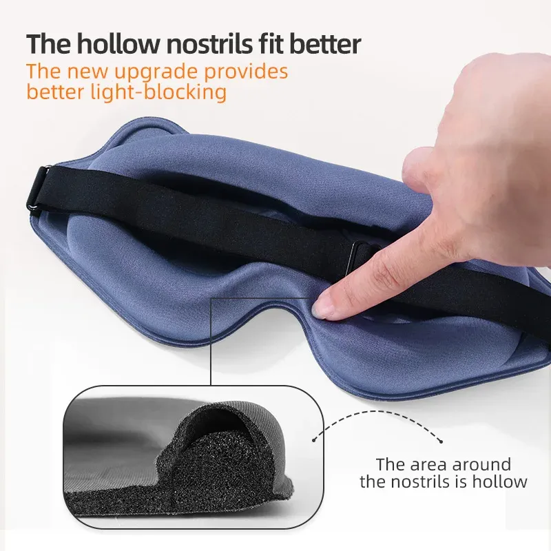 Masque de sommeil 3D léger et portable pour les yeux, idéal pour le voyage 5