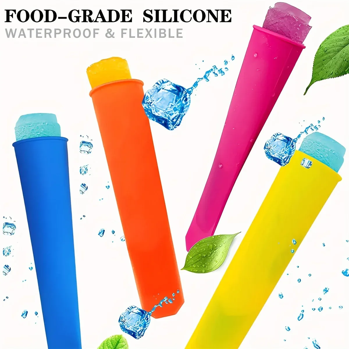 Détail des moules à sucettes glacées en silicone