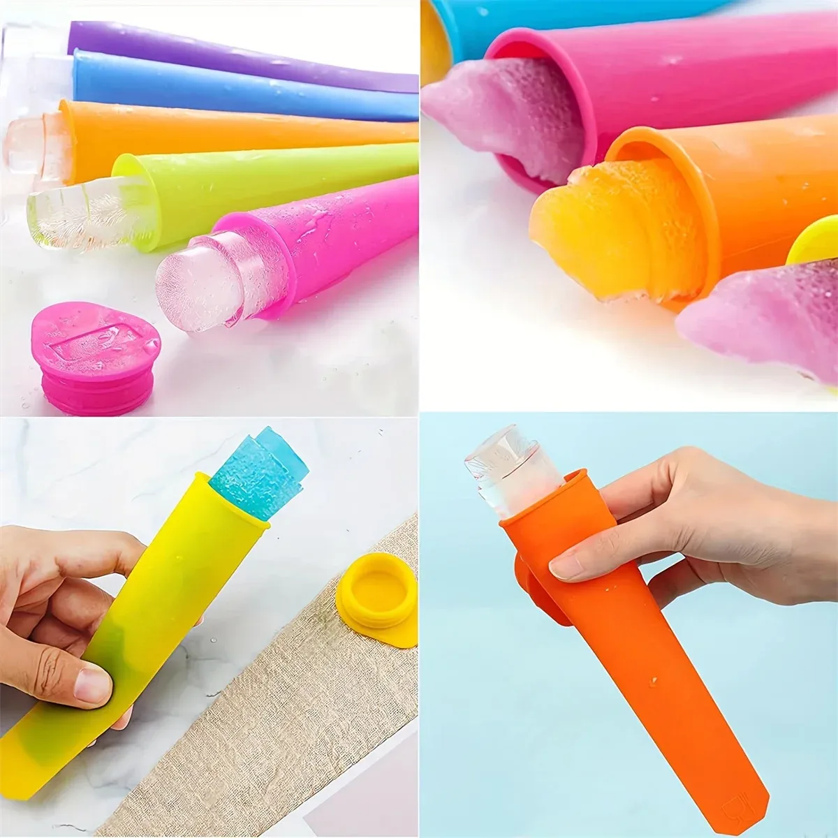 Préparation de sucettes glacées maison