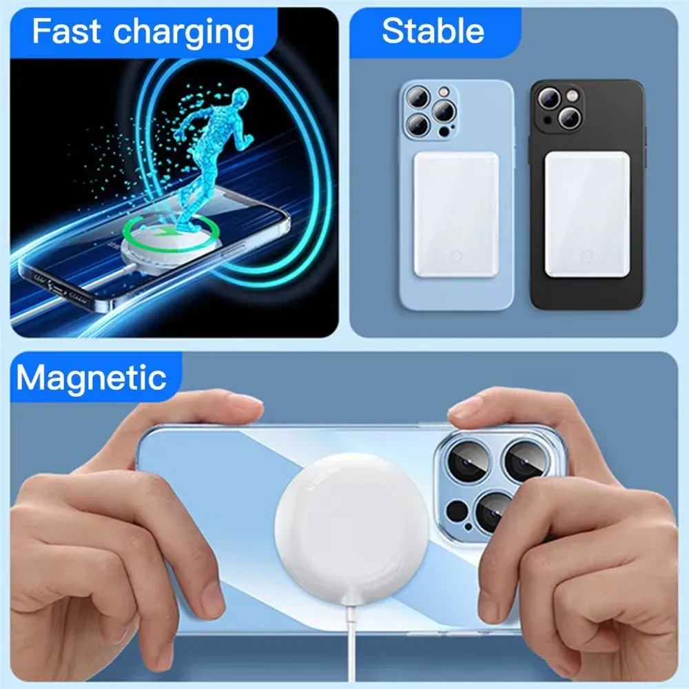 Coque magnétique en silicone liquide compatible MagSafe pour iPhone 14 Plus, 13, 12 mini, 11, X, XS, XR et XS Max, avec découpe précise pour l'appareil photo 6