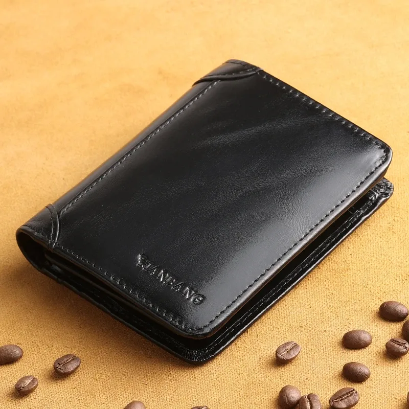 ManBang Portefeuille court en cuir véritable pour homme, modèle 2017, porte-cartes et porte-monnaie, design de mode, haute qualité 4