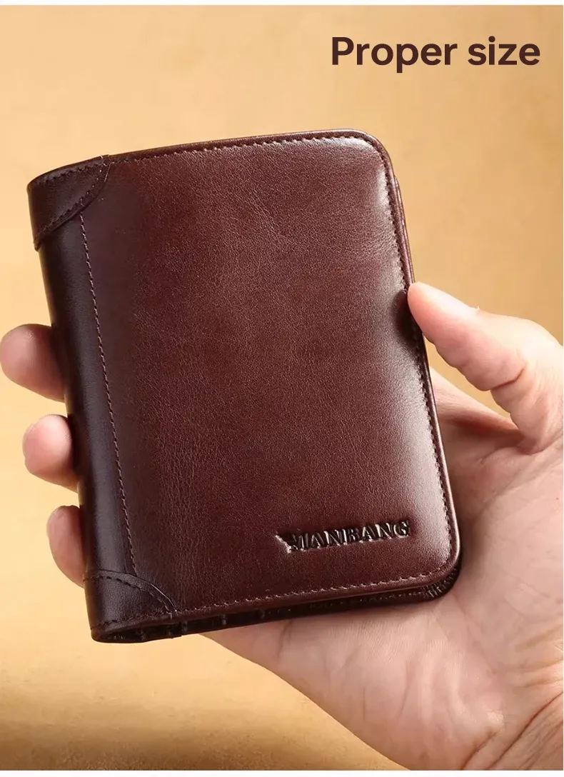 Détail de la finition du cuir du portefeuille
