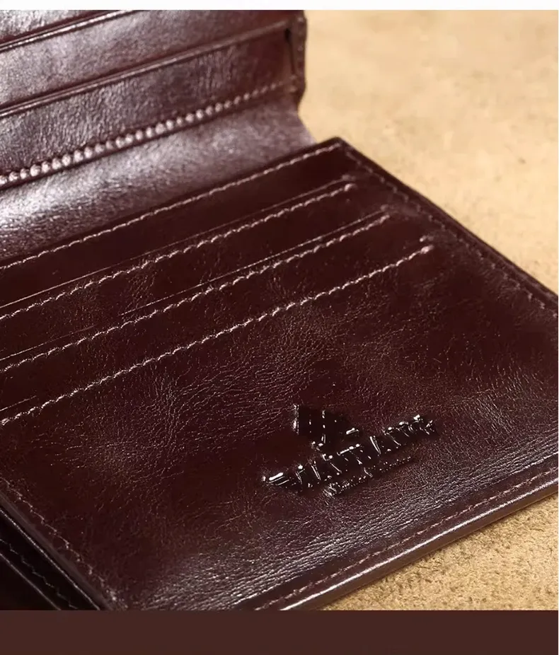Portefeuille homme en cuir, style élégant