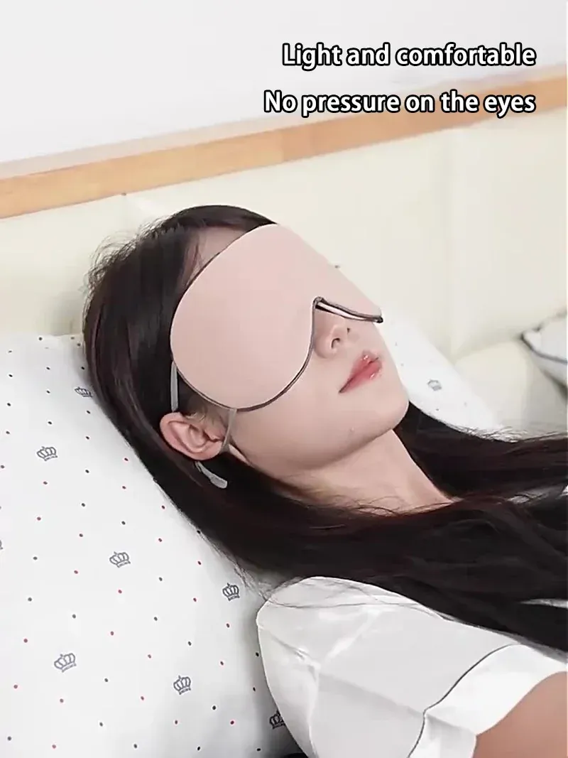 Masque de sommeil en soie glacée, vue de face
