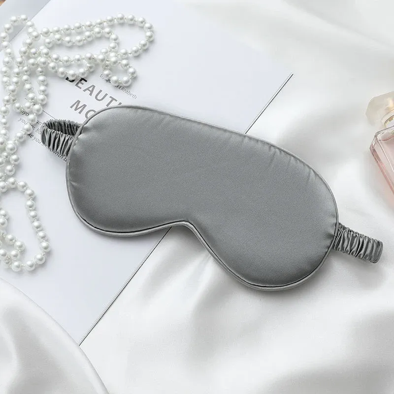 Masque de sommeil coréen en soie glacée, thermique et rafraîchissant, double usage, réglable, idéal pour le voyage, occultant, respirant 15