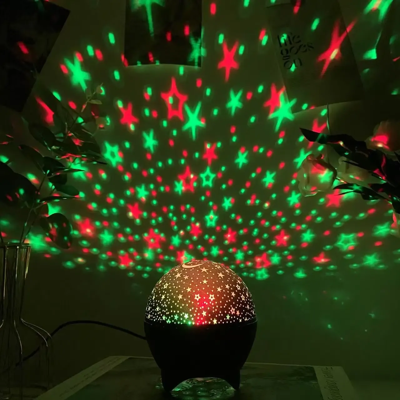 Veilleuse LED Projecteur Ciel Étoilé et Lune, Prise USB, 7 Modes d'Éclairage pour Chambre d'Enfant 7