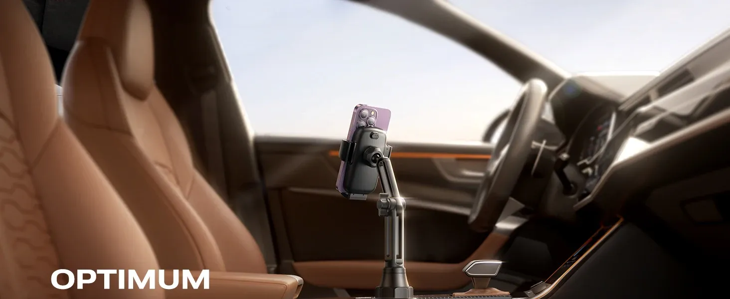 Support de téléphone pour tasse à 360 degrés installé dans un véhicule