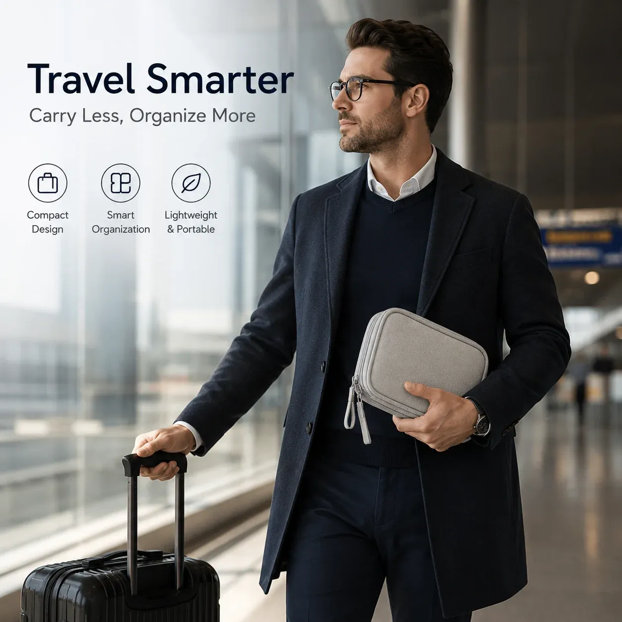 Sac de rangement pour accessoires de voyage : câbles, chargeurs, batterie externe, SSD 6