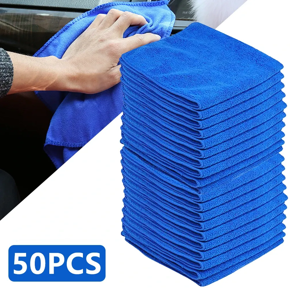 Chiffons de nettoyage en microfibre non pelucheux et réutilisables, très absorbants, pour vitres de voiture - Image 1
