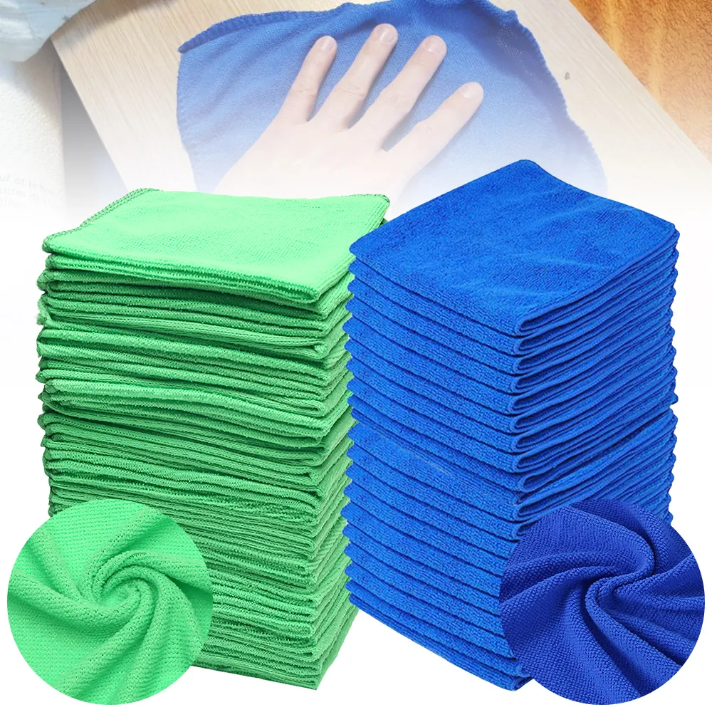 Chiffons de nettoyage en situation d'utilisation