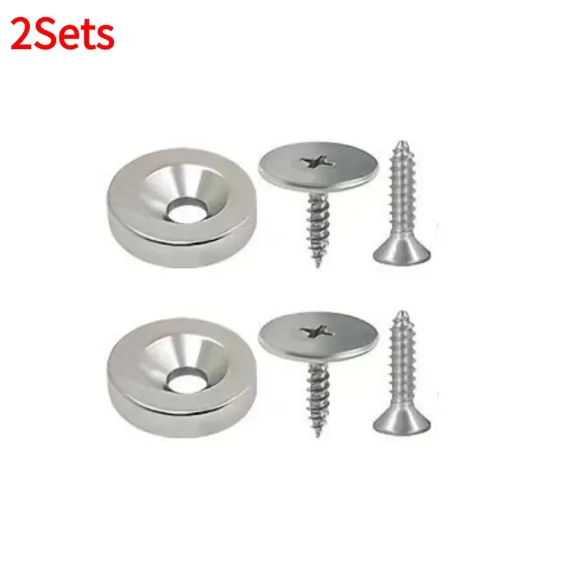 Boutons-pression magnétiques robustes pour armoire, en métal rond, fixation de porte de meuble, loquets cachés pour porte de tiroir de placard de cuisine 8