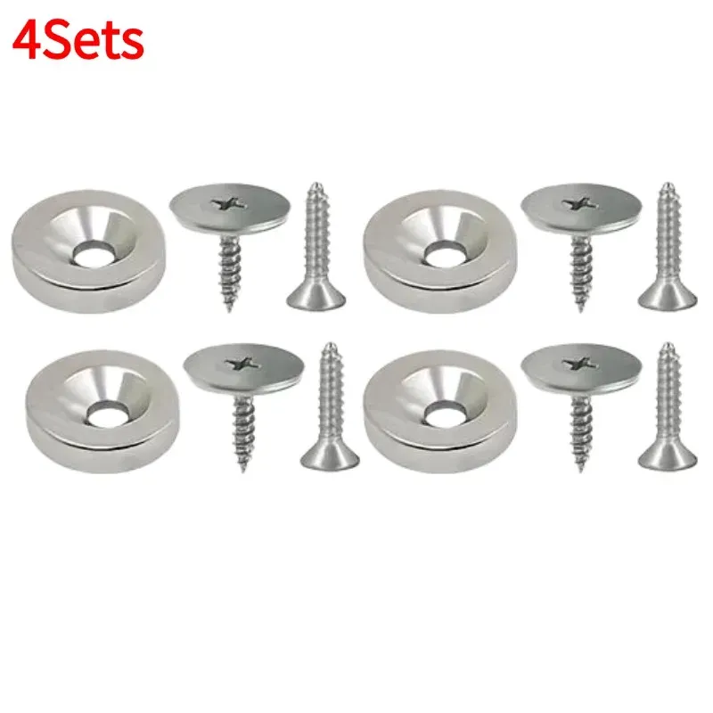 Boutons-pression magnétiques robustes pour armoire, en métal rond, fixation de porte de meuble, loquets cachés pour porte de tiroir de placard de cuisine 9