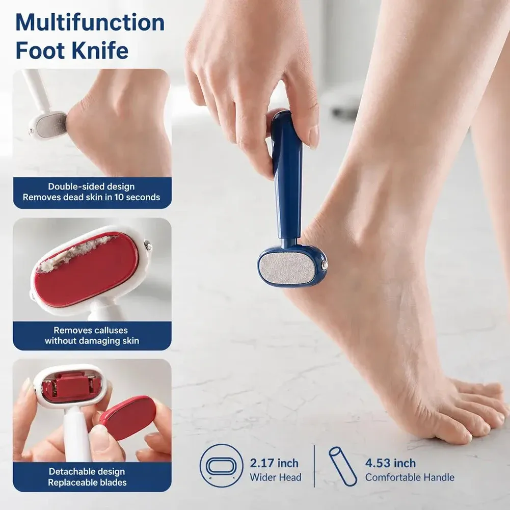 Dissolvant de callosités pour pieds humides et secs, double usage, indolore, exfoliation douce, hygiénique, facile à nettoyer, soin quotidien des pieds 3
